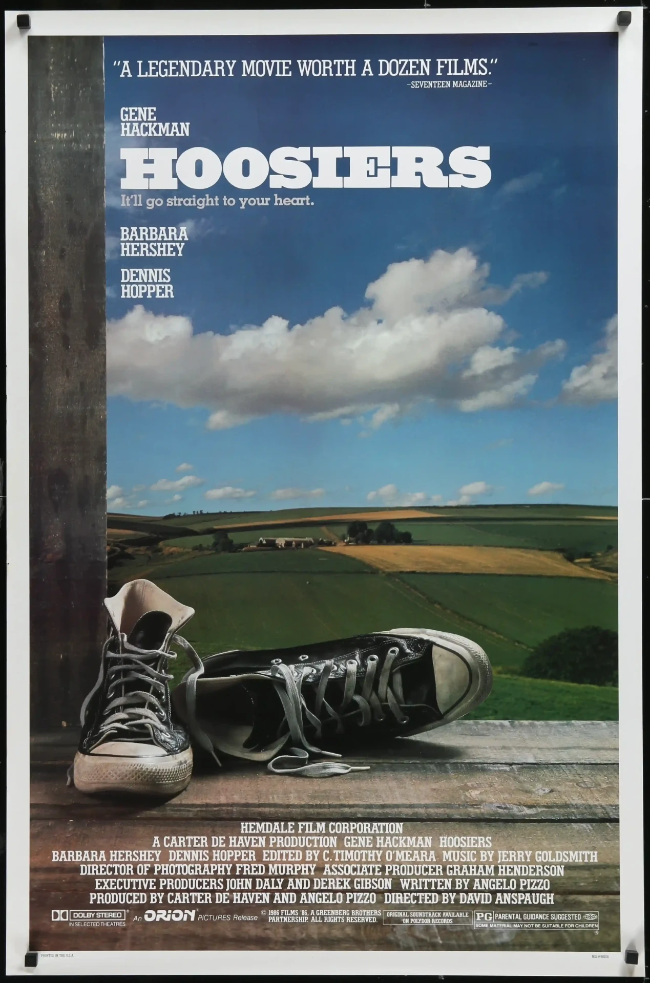 Hoosiers original theatrical poster
